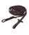 Schockemohle SP DuraSoft Leather Reins with Hook Studs, Brown.