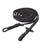 Schockemohle SP DuraSoft Leather Reins with Hook Studs, Black.