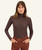 Dada Sport Calder Ladies Long Sleeve Training Top FW26, Chocolate.