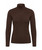 Abete Perforated Mock Neck Training Top, Dark Coffee.