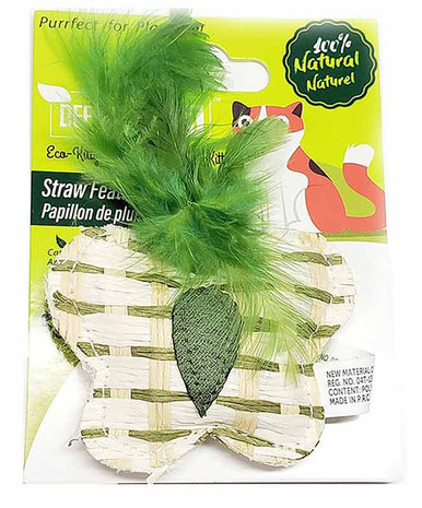 Straw Planet Define Planet Straw Feather Cat Toy - Sprucewood Tack