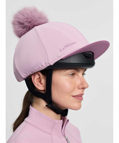 Chapeau D'équitation LeMieux Soie Terre Cuite Avec Pompon Amovible - NEUF, Modèle Discontinué