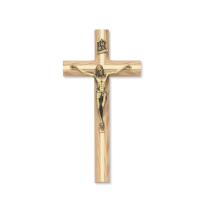 8 in. Oak Crucifix - Gift Boxed