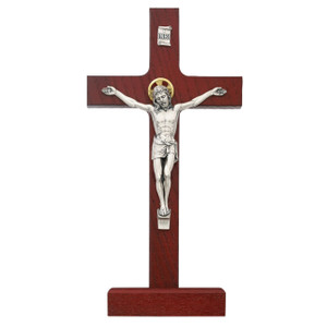 8 in. Cherry Standing Crucifix - Gift Boxed 8 in. Cherry Standing Crucifix - Gift Boxed
