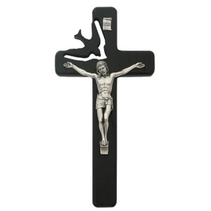 8in Black Holy Spirit Crucifix - Gift Boxed 8in Black Holy Spirit Crucifix - Gift Boxed