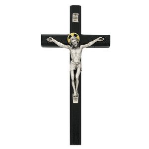 10in Black Painted Crucifix - Gift Boxed 10in Black Painted Crucifix - Gift Boxed