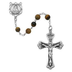 Genuine Tiger Eye Rosary - Gift Boxed Genuine Tiger Eye Rosary - Gift Boxed