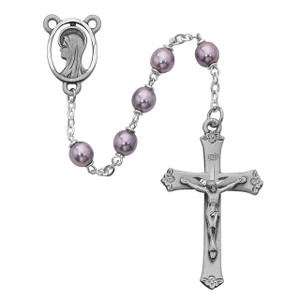 Violet Glass Rosary - Gift Boxed Violet Glass Rosary - Gift Boxed
