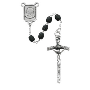 Black Wood Papal Rosary - Gift Boxed Black Wood Papal Rosary - Gift Boxed