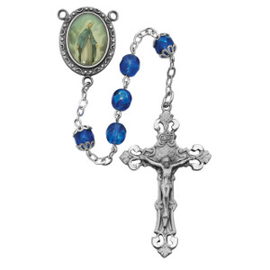 Blue Our Lady of Grace Rosary - Gift Boxed Blue Our Lady of Grace Rosary - Gift Boxed