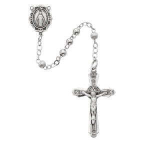 4mm Miraculous All Sterling Rosary - Gift Boxed 4mm Miraculous All Sterling Rosary - Gift Boxed