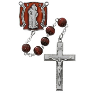 Red Wood with Red Florian Rosary - Gift Boxed Red Wood with Red Florian Rosary - Gift Boxed