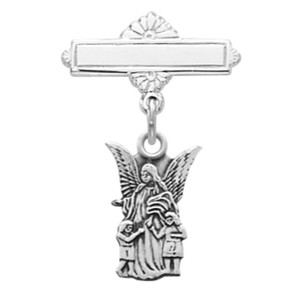 Sterling Guardian Angel Baby Pin - Gift Boxed Sterling Guardian Angel Baby Pin - Gift Boxed