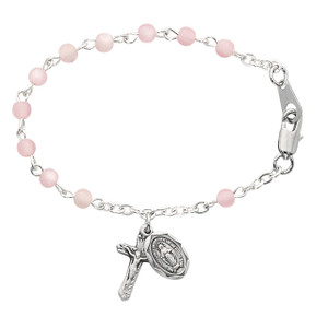 5 1/2in Pink Baby Bracelet Sterling Silver - Gift Boxed 5 1/2in Pink Baby Bracelet Sterling Silver - Gift Boxed
