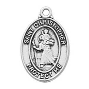 Sterling St Christopher Baby Pendant - Gift Boxed Sterling St Christopher Baby Pendant - Gift Boxed