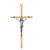 6 in. Brass Cross with Pewter Corpus - Gift Boxed