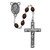 4x6mm Brown Wood Rosary - Gift Boxed