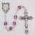 6mm Light Lavender Amethyst Glass June Rosary - Gift Boxed