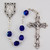 6mm Dark Blue Glass September Rosary 4 - Gift Boxed
