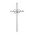 10in. Polished Aluminum Wedding Cross - Gift Boxed