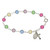 7.5in Multi Crystal Bracelet Silver Plated - Gift Boxed