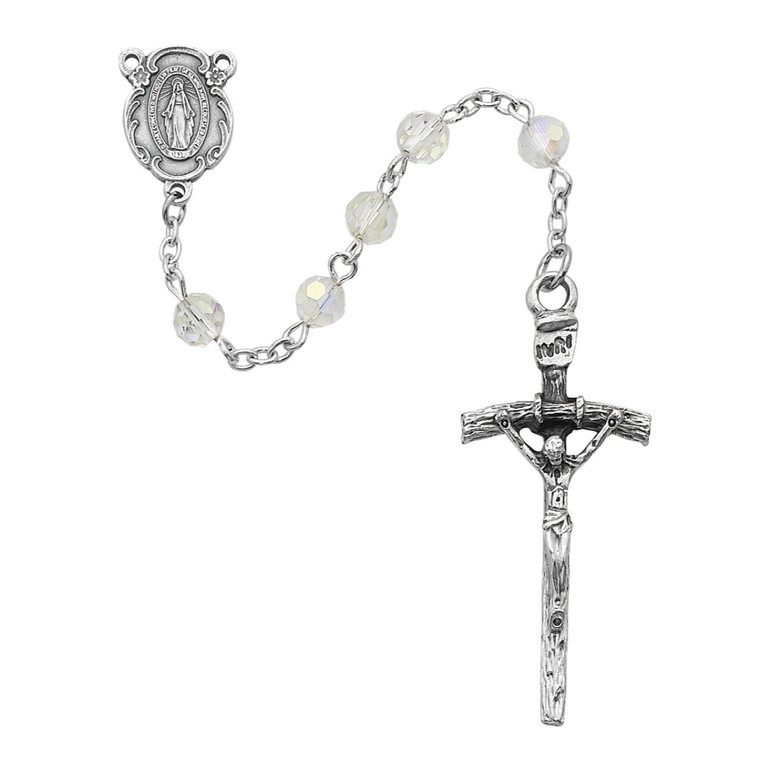 Crystal Papal Rosary - Gift Boxed