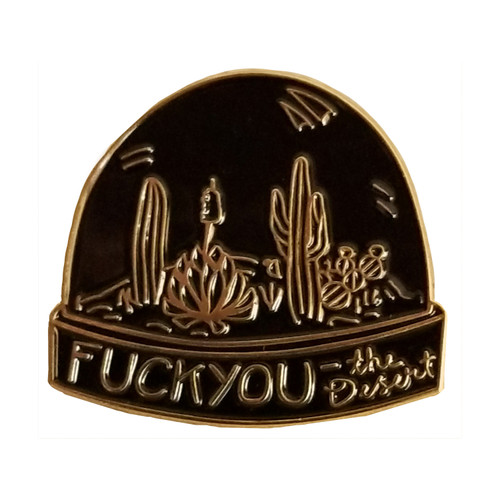 Fuck You Enamel Pin Black Powerandlightpress