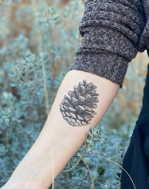 Minimalist Surrealism: Tondo Tattoo of Mountains and Moon Stock  Illustration - Illustration of mountains, creating: 284694117