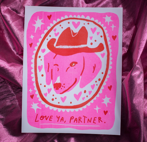 Love Ya, Partner riso print