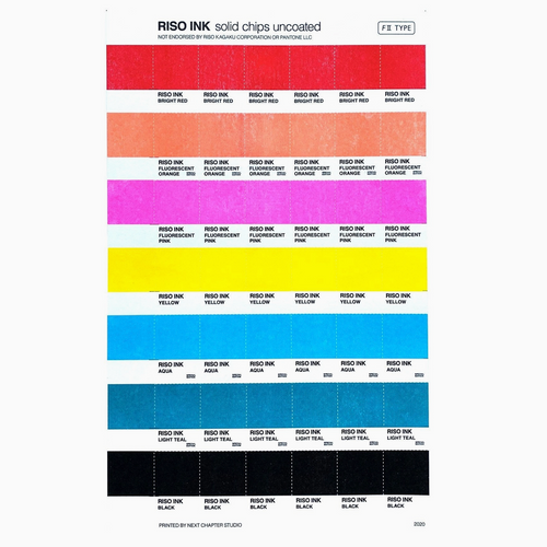 Riso Color Swatch print