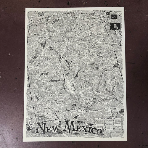New Mexico map poster
