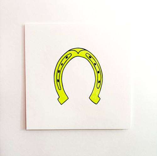Mini Horseshoe print - green