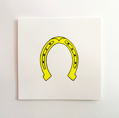 Mini Horseshoe print - yellow