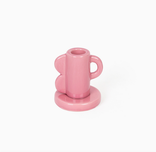 Pink Waves candle holder
