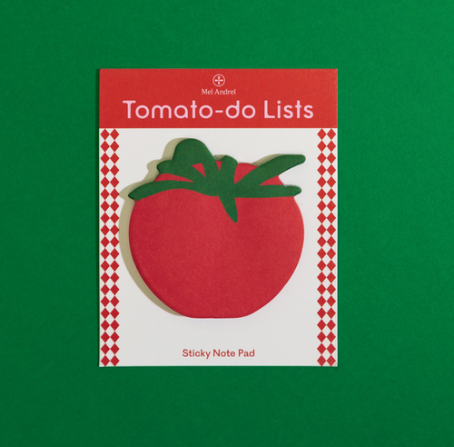 Tomato die cut sticky notes