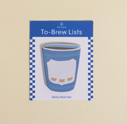 Coffee die cut sticky notes