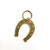 Acrylic Horseshoe Keychain - gold glitter