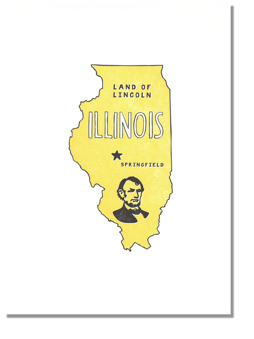 Illinois State Print Land of Lincoln powerandlightpress