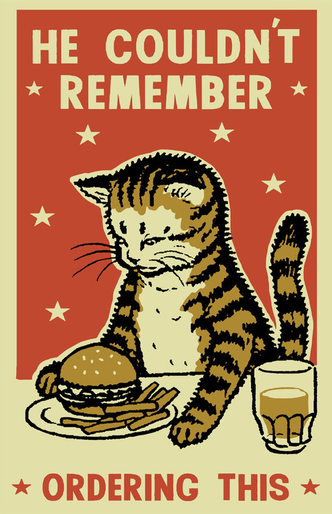 Drunk Cat Poster He Couldn't Remember Ordering This