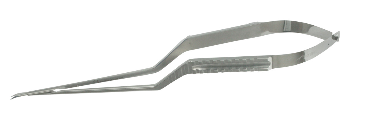 400-284 - YASARGIL BAYONET VANNAS SCISSORS FLAT HANDLE CURVED 9