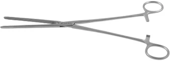 1101-164Q - DOYEN-KOCHER INTESTINAL FORCEPS LONGITUDINAL SERRATIONS STRAIGHT 10 1/2" QUANTUM