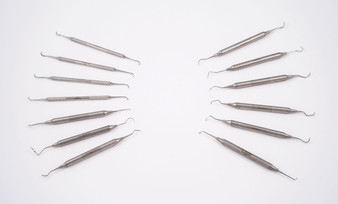 1102-1000-SET - DENTAL BURNISHER/CURETTE/PROBE/SCALER SET W/O TRAY  (13ea)