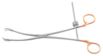 1103-056 - SCHROEDER VULSELLUM BONE CLAMP W/SPEED LOCK CURVED 9 3/4"