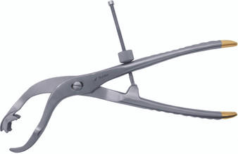 1103-078 - VERBRUGGE BONE CLAMP W/SPEED LOCK CURVED TO SIDE SWIVEL JAW 10 1/4"