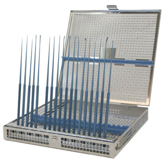 1103-708 - RHOTON INSTRUMENT TRAY STAINLESS STEEL MESH 8.5 x 8.5 x 1.25"