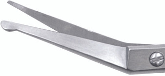 1103-871 - HARRIS MICRO BANDAGE SCISSORS ONE BLADE SERRATED BALL TIP ANGLE 4 1/2"
