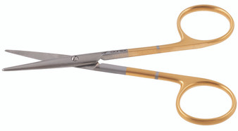 1200-021 - STRABISMUS SCISSORS POWER CUT GOLD STRAIGHT DELICATE 4 1/4"