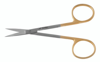 1200-026 - IRIS SCISSORS POWER CUT GOLD STRAIGHT 4 1/2"