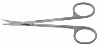 1200-036 - IRIS SCISSORS POWER CUT SILVER CURVED 4 1/2"