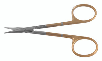 1200-050 - STEVENS TENOTOMY SCISSORS POWER-CUT-GOLD SHORT STRAIGHT BLUNT 4 1/8"